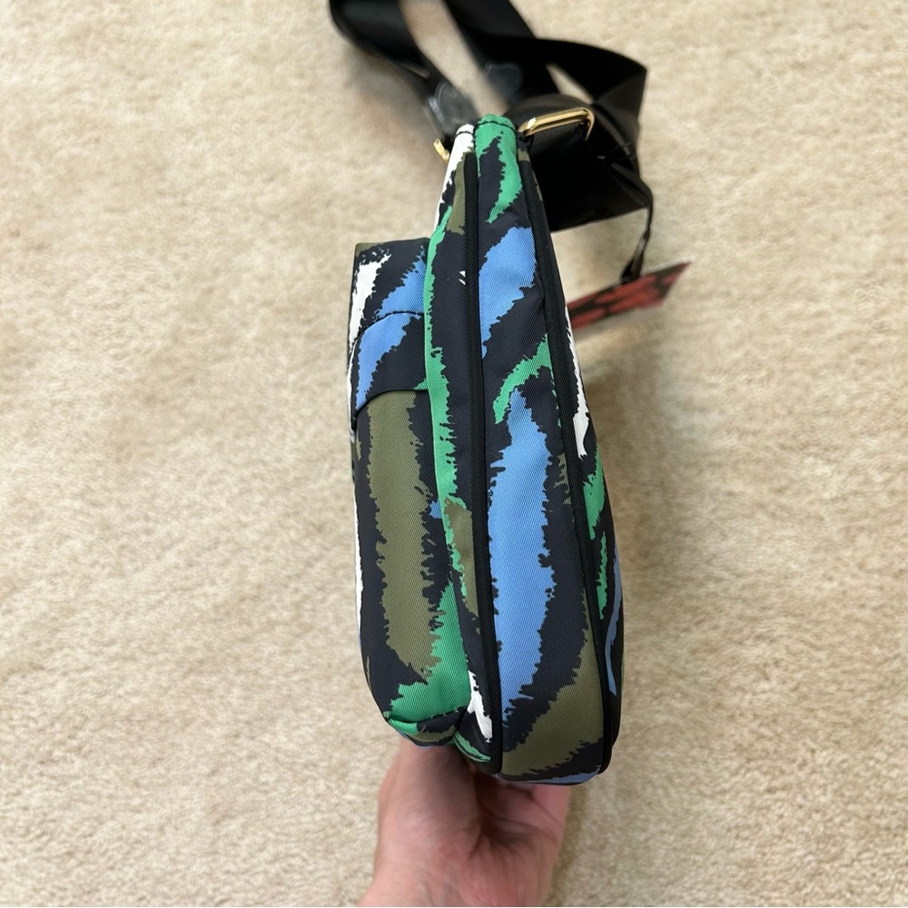 Diane Von Furstenberg Green Blue Black Patterned Crossbody Bag - Picture 6 of 15